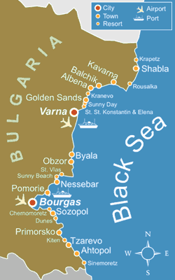 Města na pobřeží Černého moře